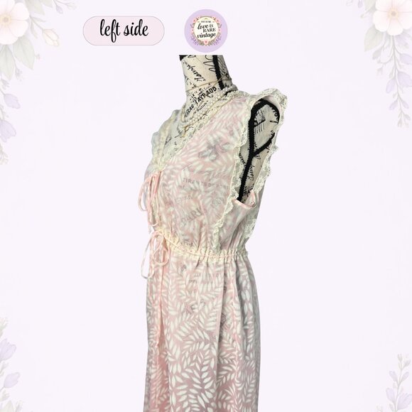 Vintage Floral Maxi Dress • 1960s Makylene Fabric • Spain • M - Picture 11 of 13